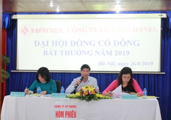 HANEL TỔ CHỨC ĐẠI HỘI ĐỒNG CỔ ĐÔNG  BẤT THƯỜNG NĂM 2019